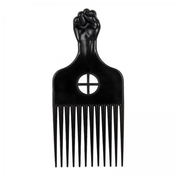 Afro Pick Comb - Metall-Afrokamm für Locken, Entwirrungsbürste für Friseure