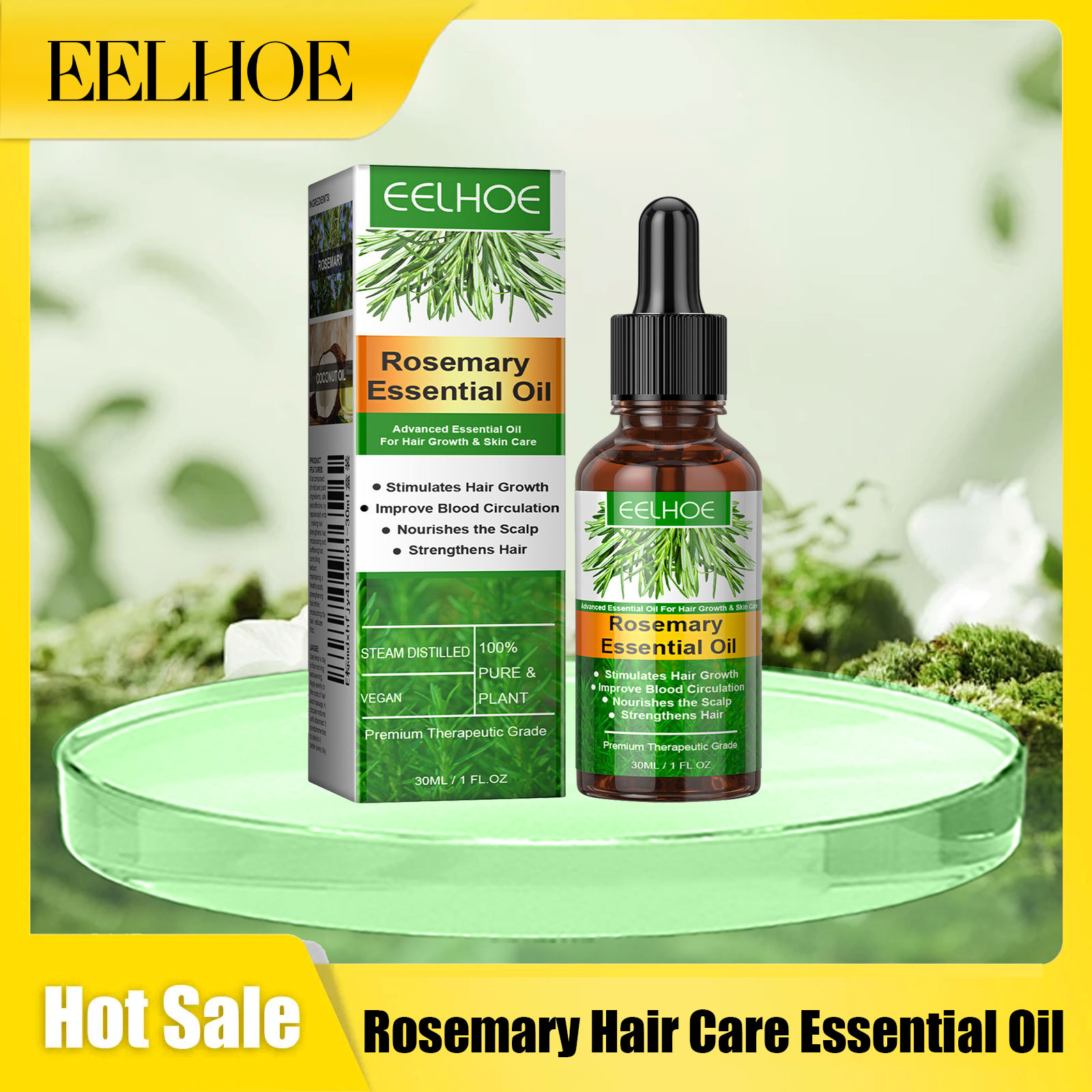 Hair Care Treatment - Eelhoe Rosmarin-Haarpflege, ätherisches Öl, stärkt das