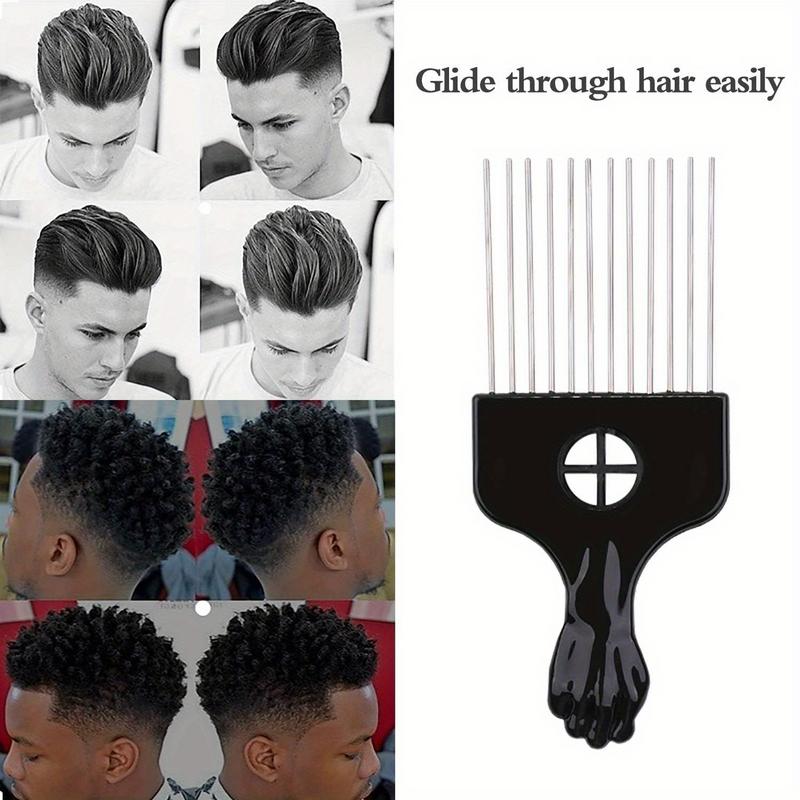 Afro Pick Comb - 2 Stück Metall Afro-Kämme für Frauen