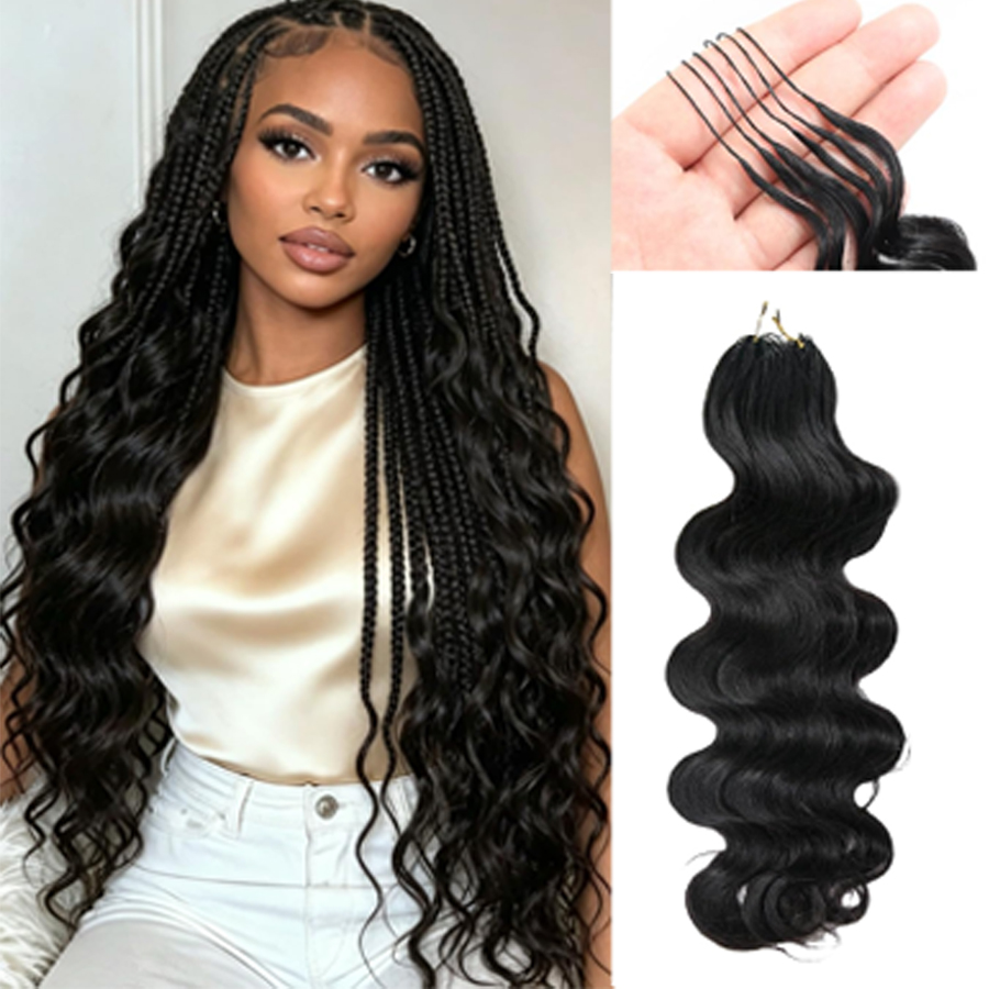 Hair Care Formulation - Knotenlose, vorgesepernte 100% Echthaar-Häkelverlängerungen, Miracle Knots,