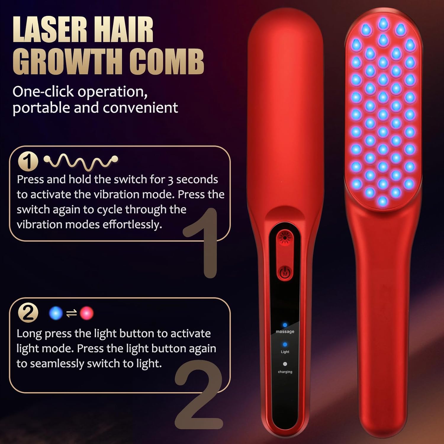 Laser-Haarwuchskamm, Rotlicht- – Hair Care Nutrition Bewertung und Preis
