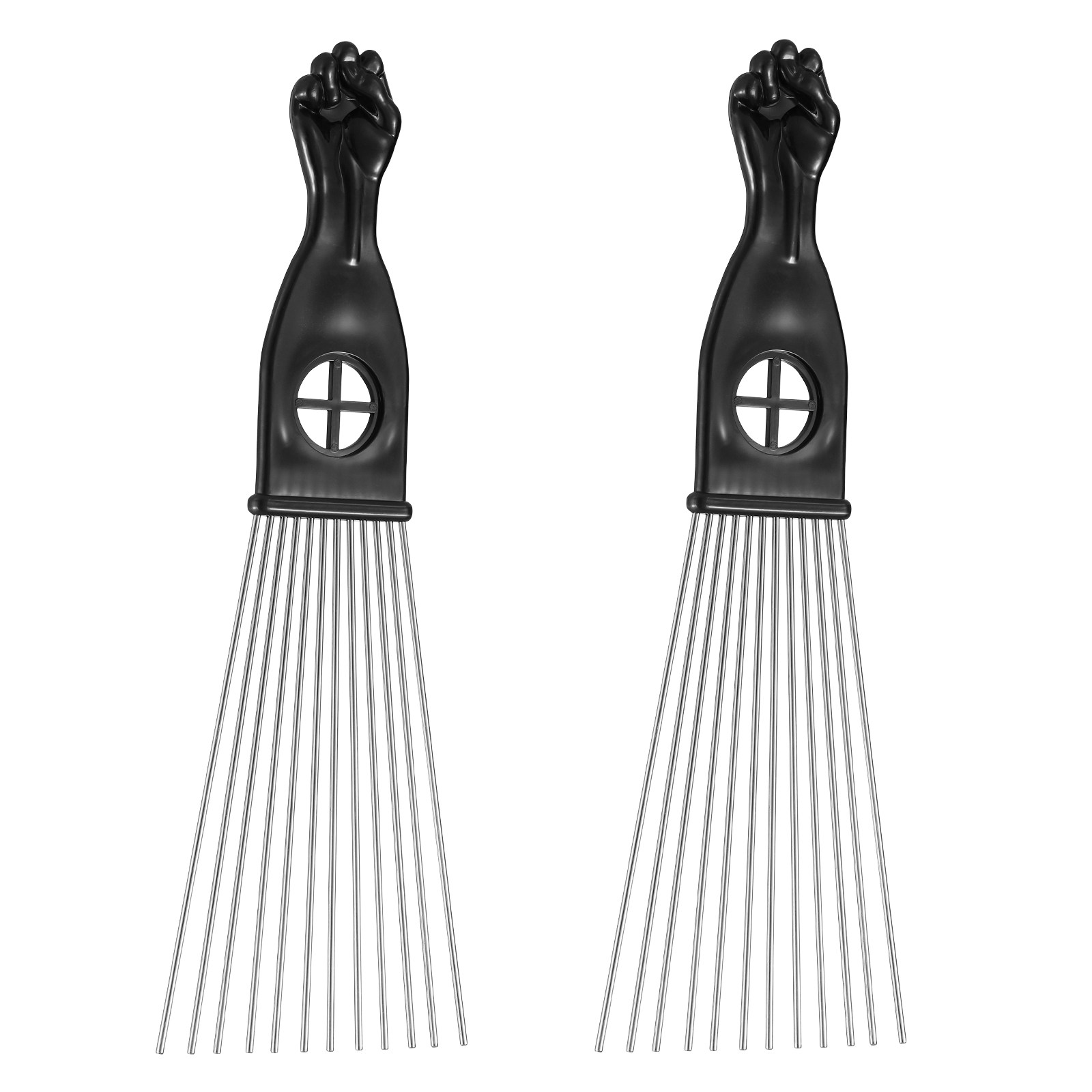 2 Stück Edelstahl-Haarkamm mit – Afro Pick Comb Bewertung und Preis