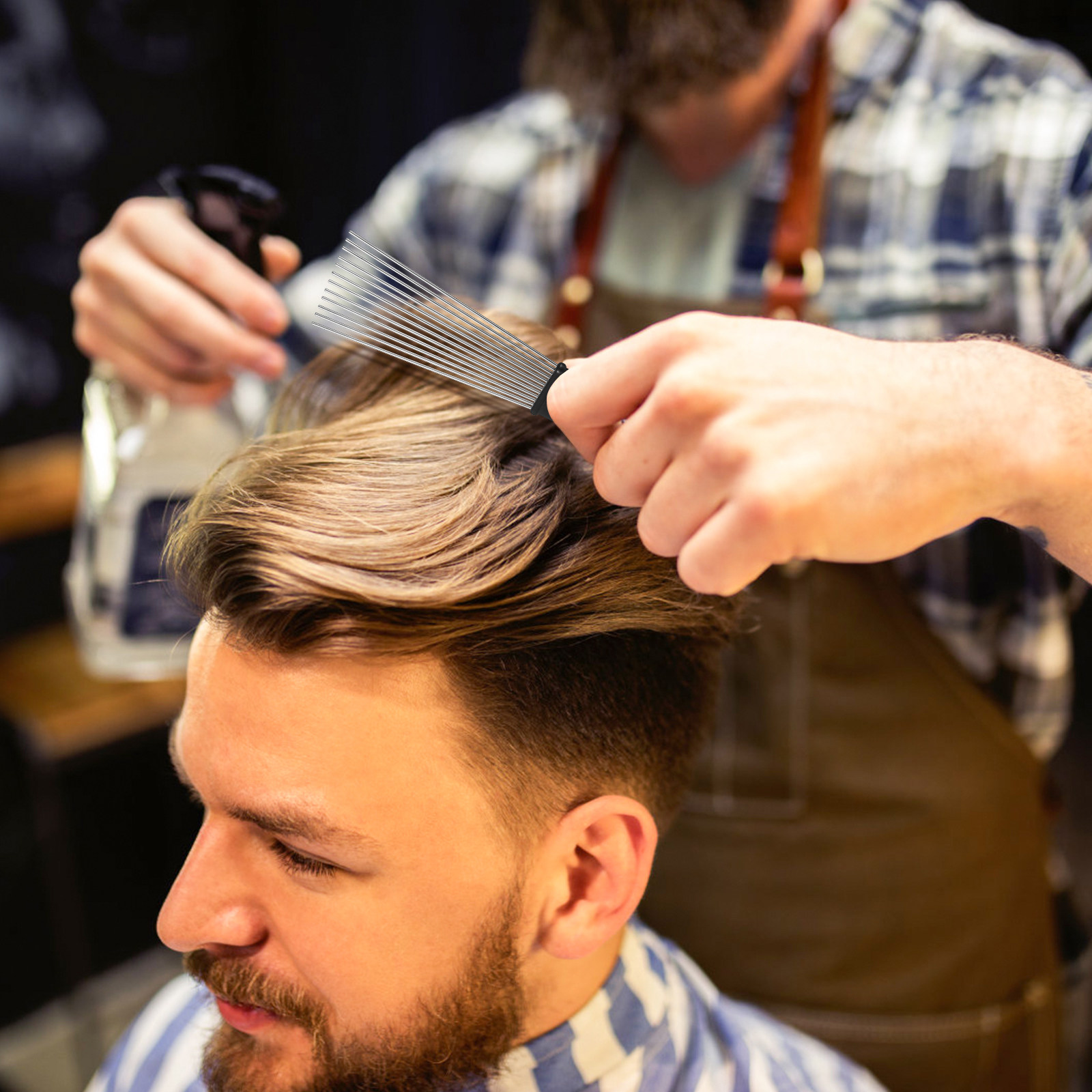 2 Stück Edelstahl-Haarkamm mit – Afro Pick Comb Bewertung und Preis